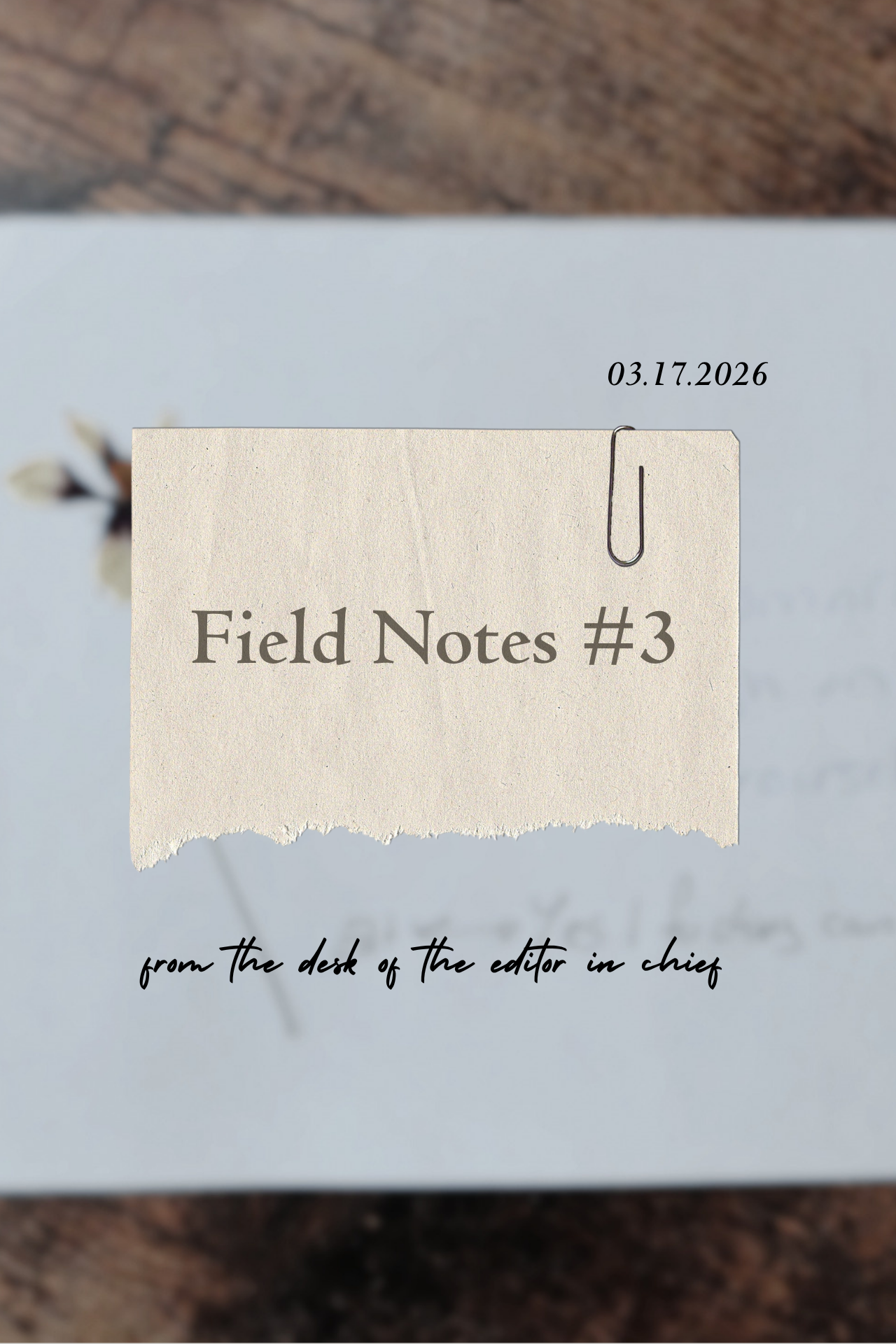 Field Notes #3